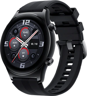 Honor Watch GS 3 zwart voorkant rechterzijkant