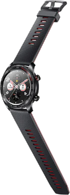 Honor Watch Magic black front right side opened