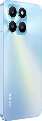 Honor X6a sky zilver achterkant rechterzijkant