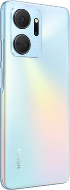 Honor X7a sølv bagside højre side