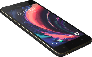 HTC Desire 10 Lifestyle black front tilted ed
