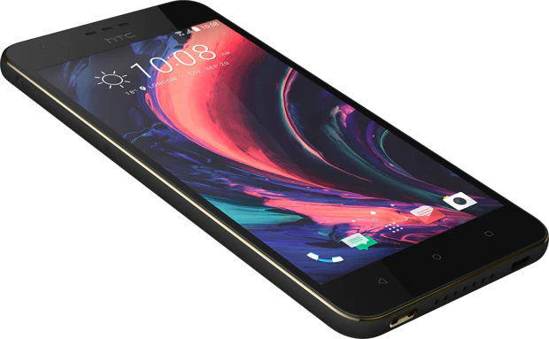HTC Desire 10 Lifestyle zwart voorkant schuin HTC Desire 10 Lifestyle zwart voorkant schuin