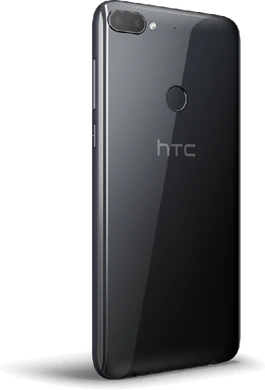 HTC Desire 12 pluy zwart achterkant rechterzijkant
