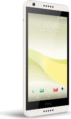 HTC Desire 650 bianco copertina frontale lato sinistro