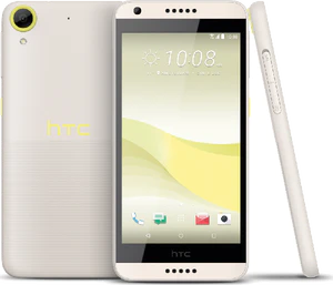 HTC Desire 650 bianco panoramica