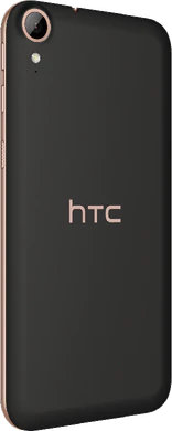 HTC Desire 830 svart guld tillbaka höger sida
