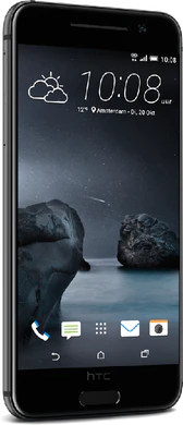 HTC One A9 carbon grigio copertina frontale lato sinistro aslant