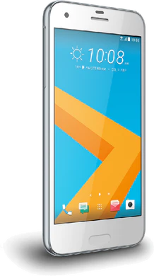 HTC One A9s zilver voorkant linkerzijkant