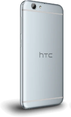 HTC One A9s zilver achterkant rechterzijkant