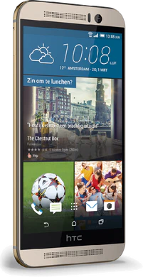 HTC One M9 goud linkerzijkant schuin