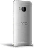 HTC One M9 goud zilver achterkant schuin