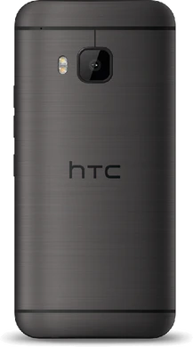 HTC One M9 Prime Camera Edition gunmetal grijs achterkant