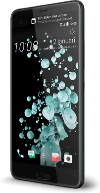 HTC U U ltra negro tapa delantera lado derecho