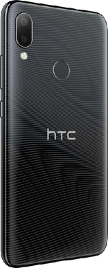 HTC Wildfire E2 zwart achterkant rechterzijkant