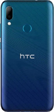 HTC Wildfire E2 blauw achterkant