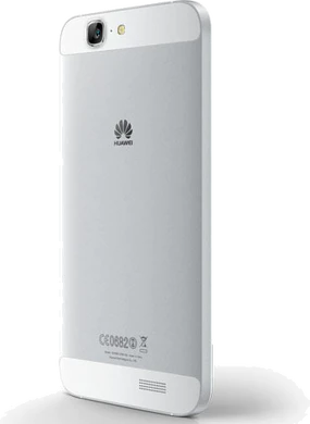 Huawei Ascend G7 sølv bakside skrås skråstilt