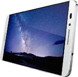 Huawei Ascend Mate 7 zilver gedraaid schuin