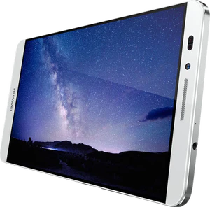 Huawei Ascend Mate 7 zilver gedraaid schuin