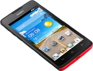 Huawei Ascend Y530 rosso in basso aslant