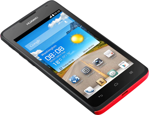 Huawei Ascend Y530 rood onderkant schuin