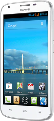 Huawei Ascend Y600 weiß schräg rechte Seite