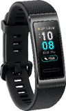Huawei Band 3 pro zwart voorkant linkerzijkant