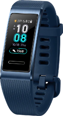 Huawei Band 3 pro blauw voorkant rechterzijkant