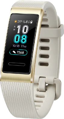 Huawei Band 3 pro goud voorkant rechterzijkant