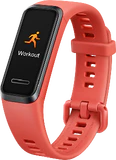 Huawei Band 4 oranje voorkant rechterzijkant onderkant