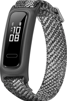 Huawei Band 4e grey front right side bottom