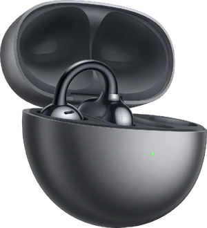 Huawei FreeClip schwarz kasten Vorderseite linke Seite schräg geöffnet