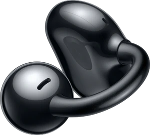 Huawei FreeClip schwarz earbuds schräg