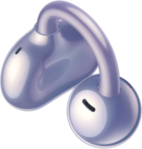 Huawei FreeClip violett earbuds schräg 2