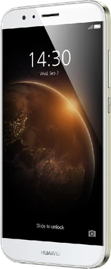 Huawei G8 wit voorkant rechterzijkant