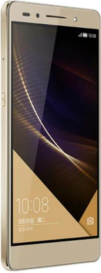 huawei Honor 7 goud voorkant linkerzijkant schuin
