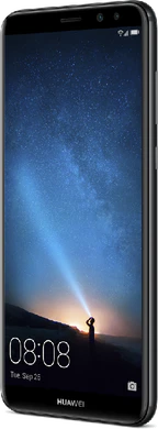 Huawei Mate 10 Lite zwart voorkant rechterzijkant