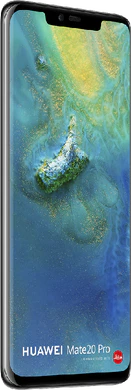 Huawei Mate 20 Pro zwart voorkant linkerzijkant