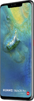 Huawei Mate 20 Pro zwart voorkant rechterzijkant