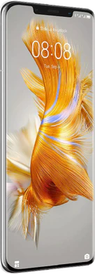 Huawei Mate 50 Pro zilver voorkant linkerzijkant