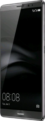Huawei Mate 8 zwart voorkant rechterzijkant