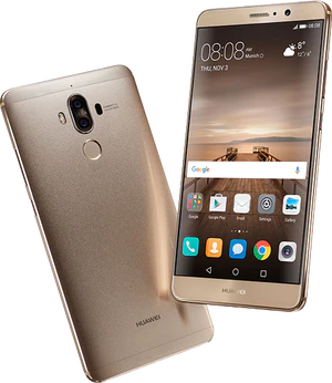 Huawei Mate 9 goud overzicht