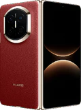 Huawei Mate X7 rood buitenkant half geopend