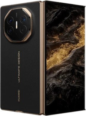 Huawei Mate xt ulti Mate rood achterkant half geopend schuin