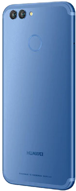 Huawei nova 2 blauw achterkant linkerzijkant