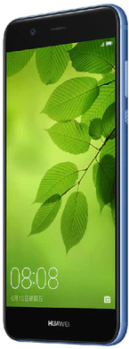Huawei nova 2 plus blauw voorkant rechterzijkant
