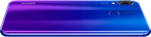Huawei nova 3 achterkant gedraaid paars
