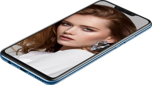 Huawei nova 3 blauw voorkant rechterzijkant onderkant schuin