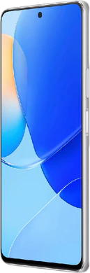 Huawei nova 9 SE wit voorkant rechterzijkant