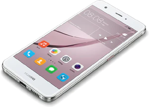 Huawei nova wit voorkant schuin