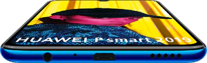 Huawei P Smart 2019 blauw voorkant onderkant